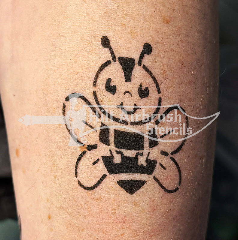 Cartoon Bumble Bee Stencil