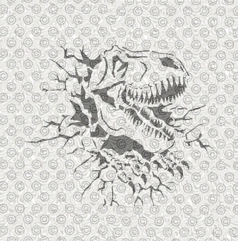 Dinosaur Head Stencil
