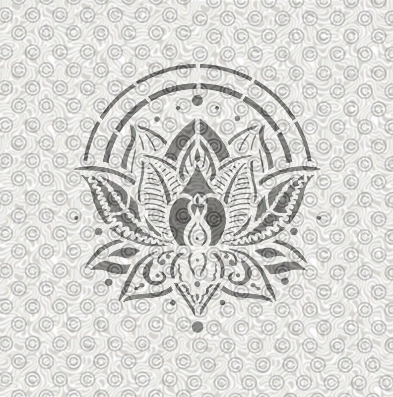 Henna Lotus Stencil