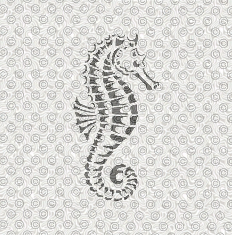 Seahorse Stencil