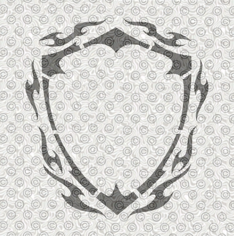 Stencil of tribal inspired border to use with other airbrush stencils.