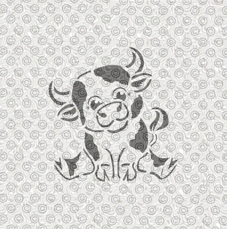 Cartoon Cow Stencil