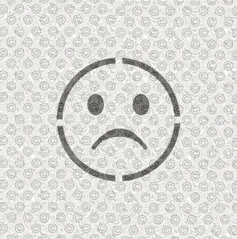 Frown Emoji Stencil