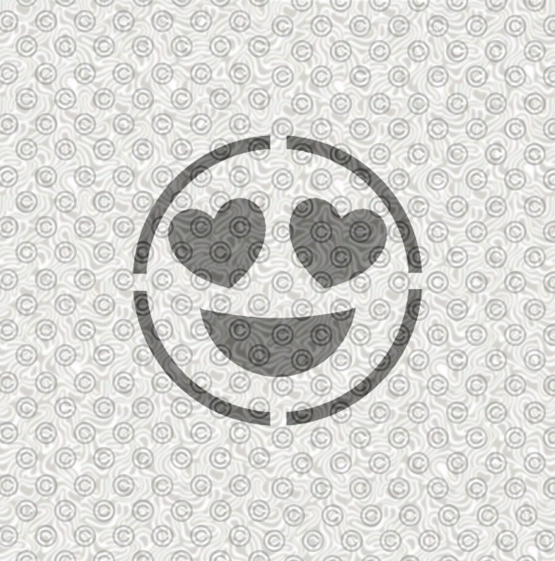 Love Emoji Stencil