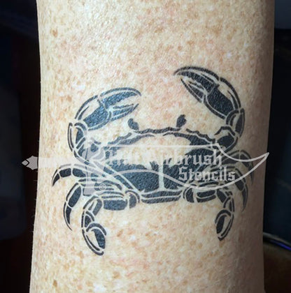 A crab temporary tattoo