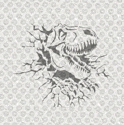 Dinosaur Head Stencil