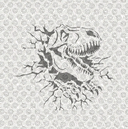 Dinosaur Head Stencil