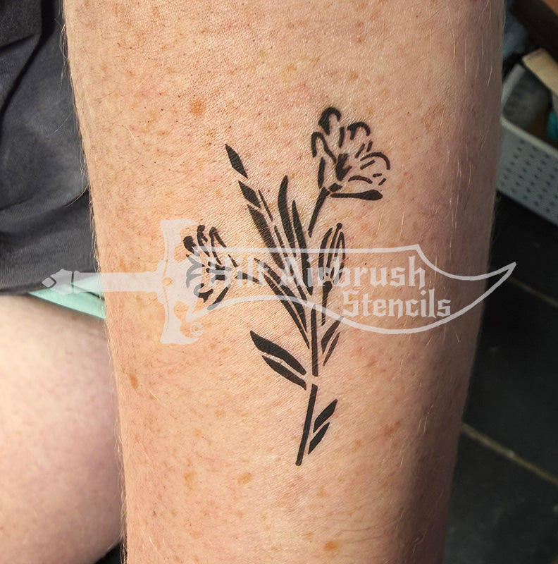 Flower Stalk Stencil