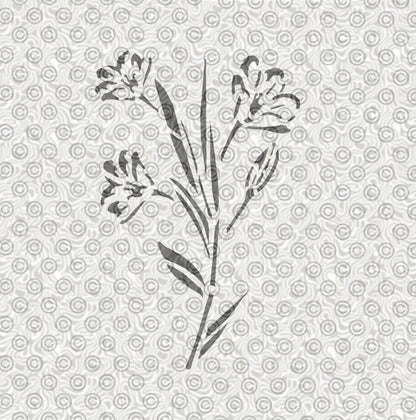 Flower Stalk Stencil