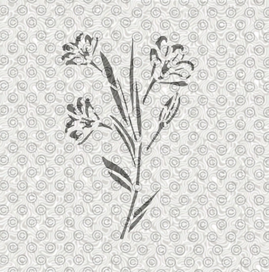 Flower Stalk Stencil