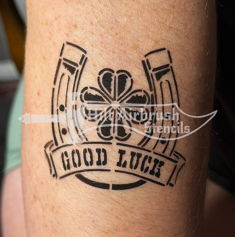Good Luck Horseshoe Stencil
