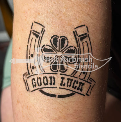Good Luck Horseshoe Stencil
