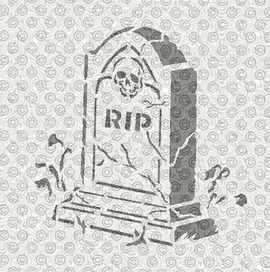 Classic graveyard tombstone with RIP 