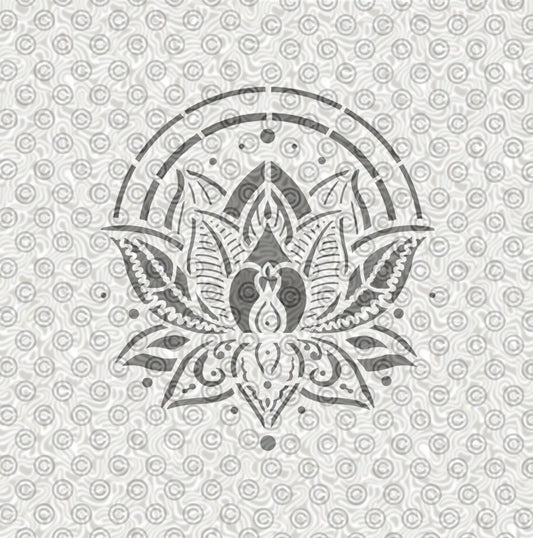 Henna Lotus Stencil