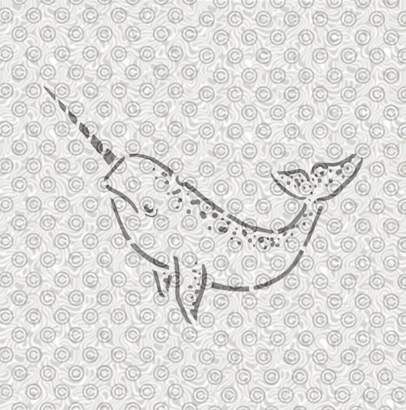 Narwhal Stencil