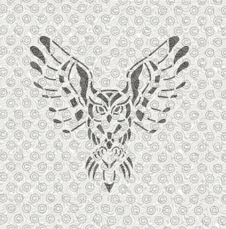 Horned Owl Stencil