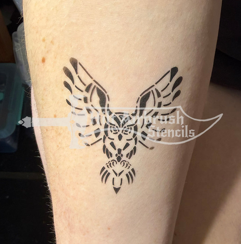 Horned Owl Stencil