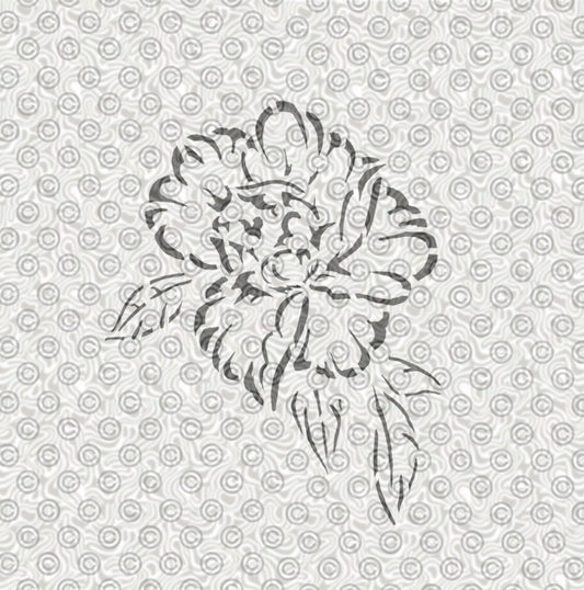 Peony Stencil