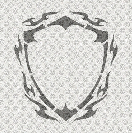 Stencil of tribal inspired border to use with other airbrush stencils.
