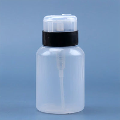 Alcohol pump bottle for airbrush or glitter tattoo application.