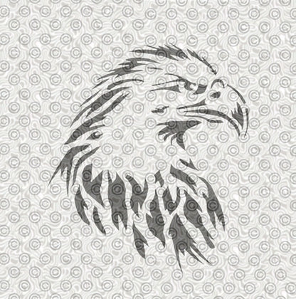 American eagle stencil for airbrush tattooing.