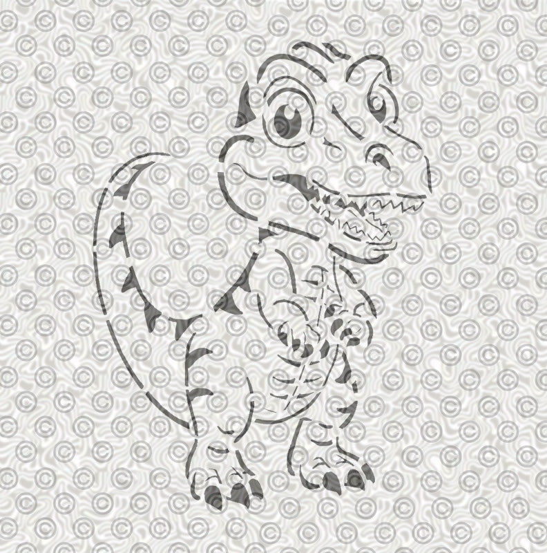 Adorable Dinosaur Stencil