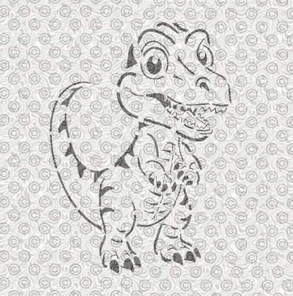 Adorable Dinosaur Stencil