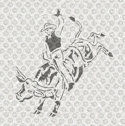 Bull Riders Number Template Bull Rider Stencil – Hilt Airbrush Stencils
