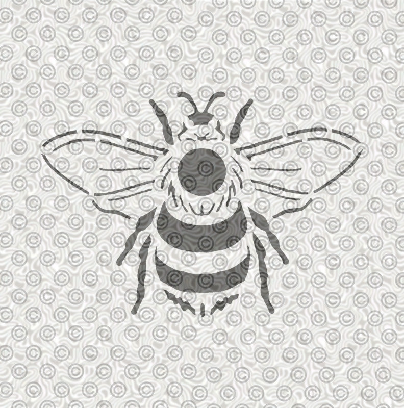 Bumble bee tattoo stencil for airbrush or face painting designs