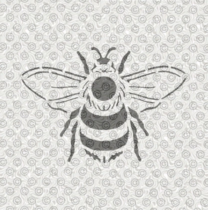 Bumble bee tattoo stencil for airbrush or face painting designs