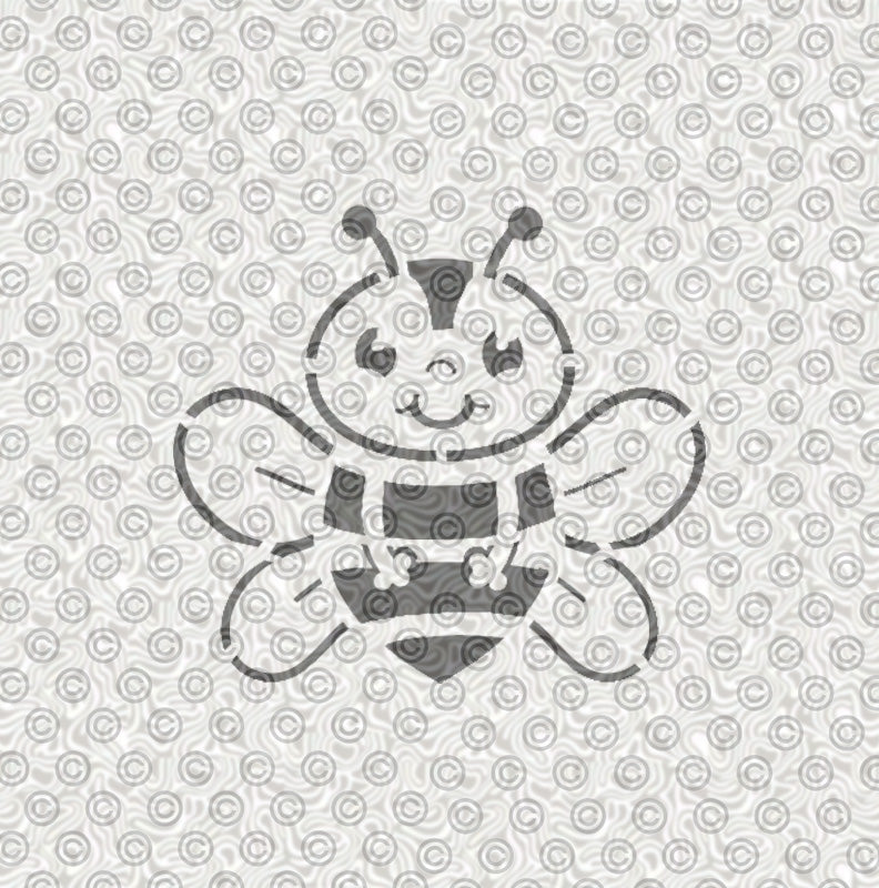 Cartoon Bumble Bee Stencil