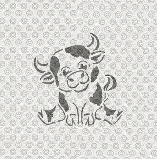 Cartoon Cow Stencil