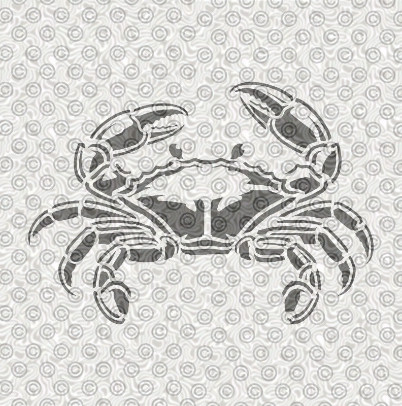 A crab stencil design.