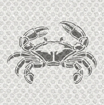 A crab stencil design.