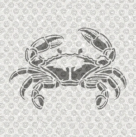 A crab stencil design.