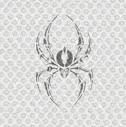 Spider stencil design foe airbrush tattoos or face painting.