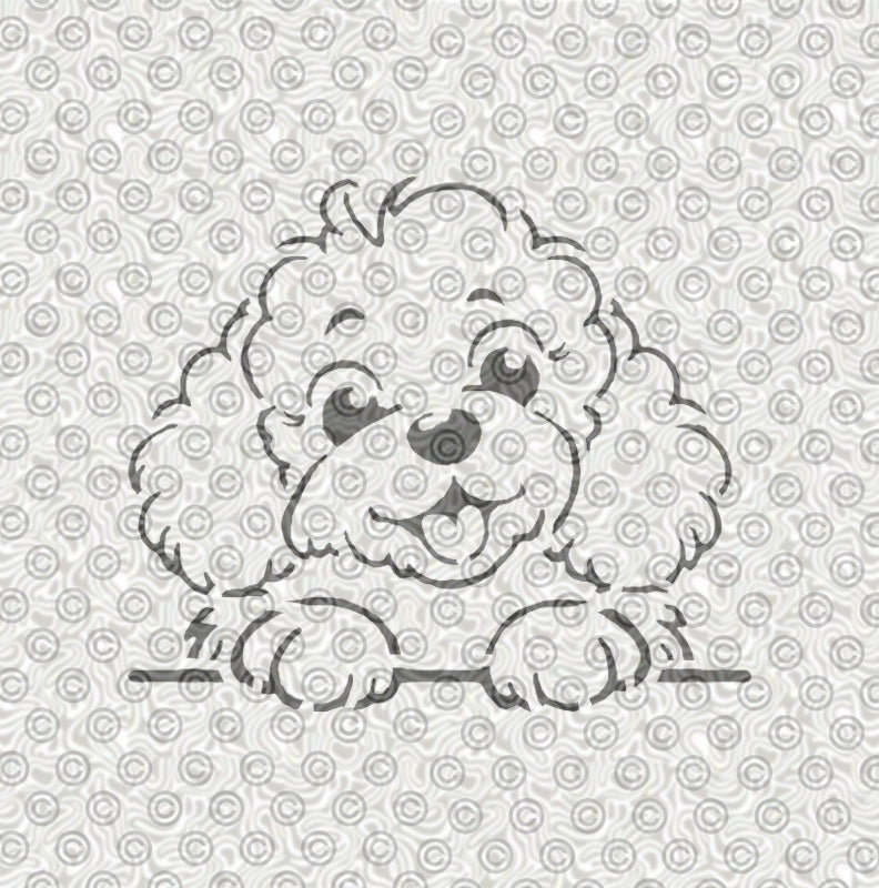 Cartoon dog stencil for kids airbrush tattoos