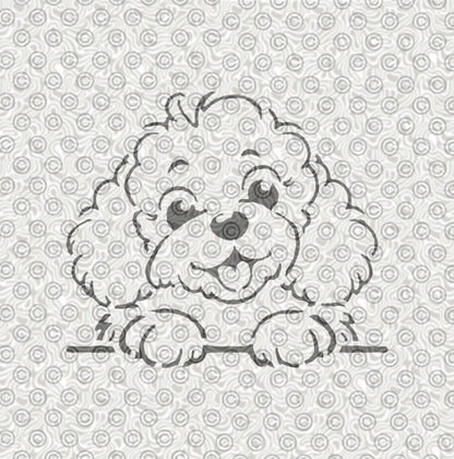 Cartoon dog stencil for kids airbrush tattoos