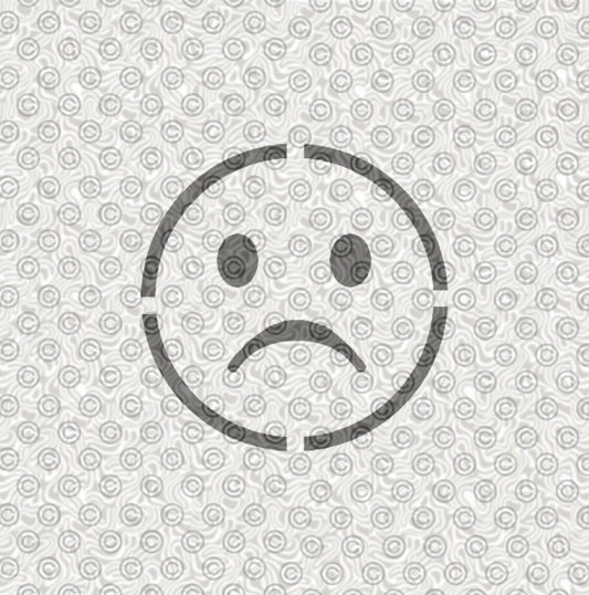 Frown Emoji Stencil