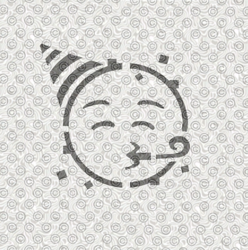 Party Emoji Stencil