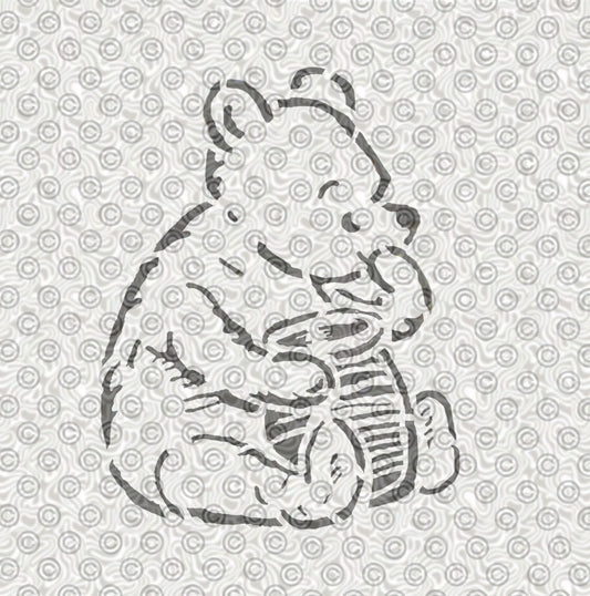 Honey Bear Stencil