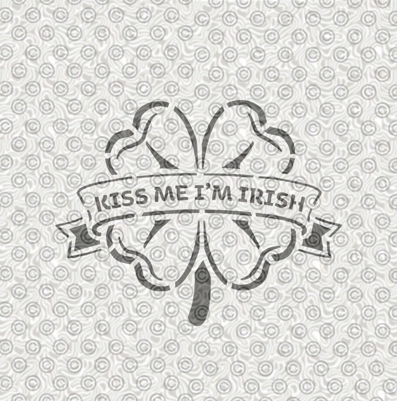 Kiss Me I'm Irish Stencil