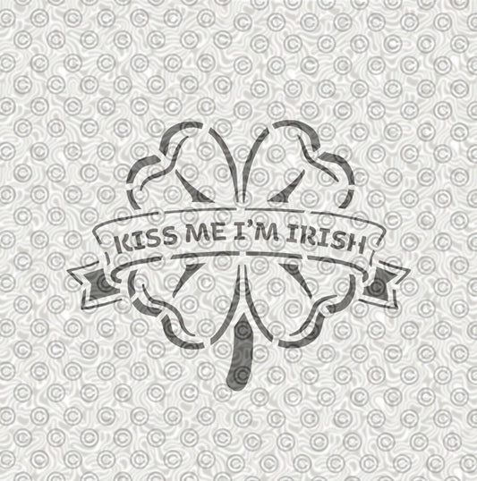 Kiss Me I'm Irish Stencil