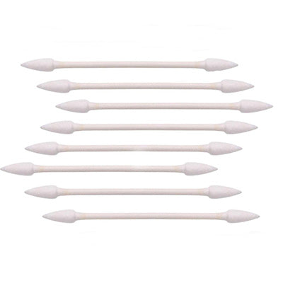 Set of sharpened white cotton swabs for airbrush tattoo clean-up