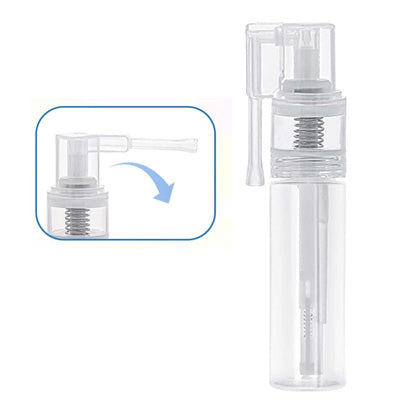 Poofer bottle with nozzle for powder or glitter.