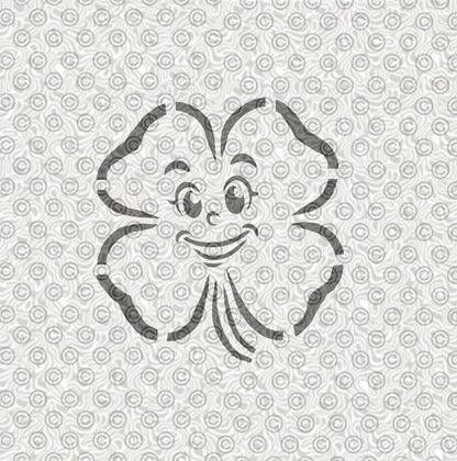 Smiling Shamrock Stencil