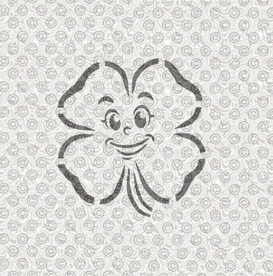 Smiling Shamrock Stencil